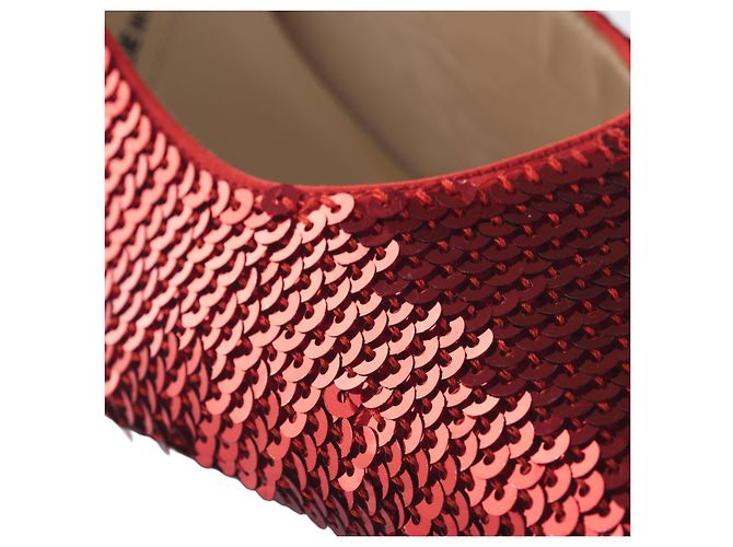 Cesare Paciotti Zapatos de Tacón de Lentejuelas Rojas Paciotti - vista 4