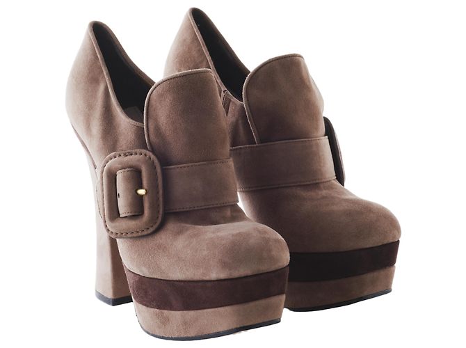 Miu Miu Pumps mit Keilabsatz Braun - Ansicht 2