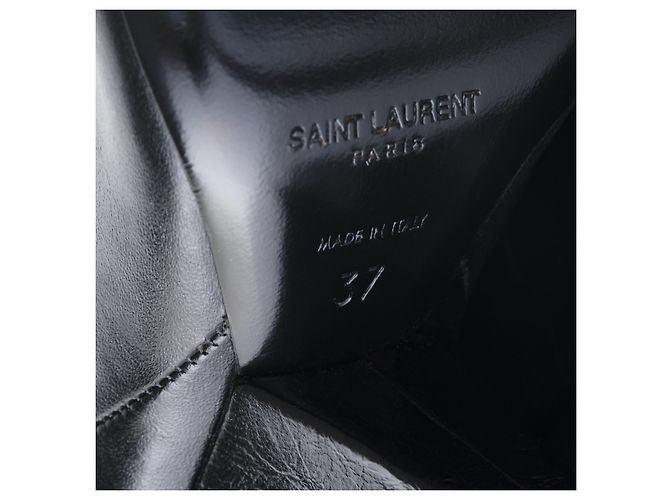 Autre Marque Stivali in pelle Niki al ginocchio Saint Laurent Nero - vista 4