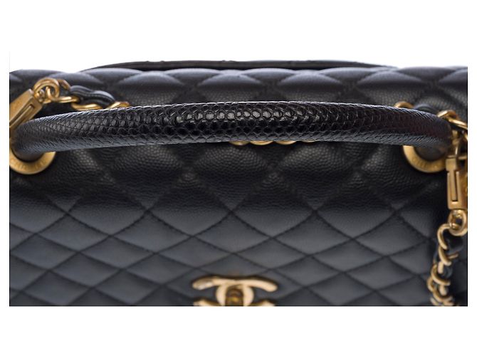 Borsa CHANEL Coco Handle in Pelle Nera - 103193 Nero - vista 10