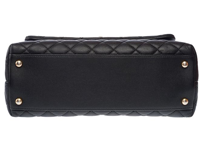 Borsa CHANEL Coco Handle in Pelle Nera - 103193 Nero - vista 12