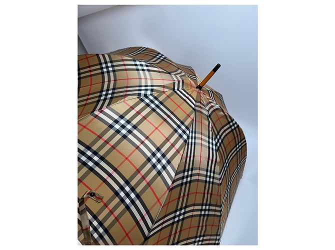 Vintage Burberry Nova Check Regenschirm Beige - Ansicht 10