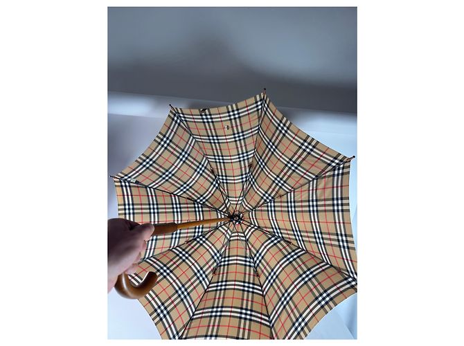 Vintage Burberry Nova Check Regenschirm Beige - Ansicht 3