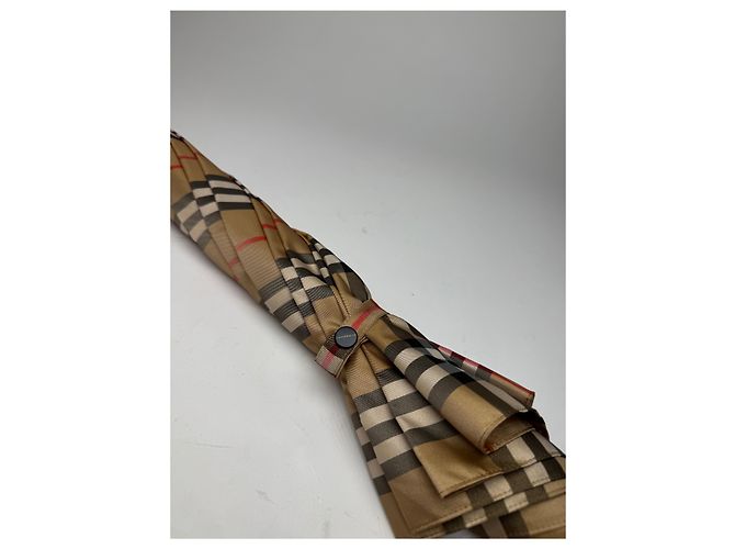 Vintage Burberry Nova Check Regenschirm Beige - Ansicht 5