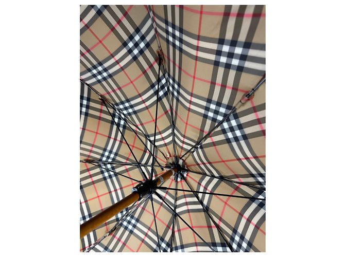 Vintage Burberry Nova Check Regenschirm Beige - Ansicht 8