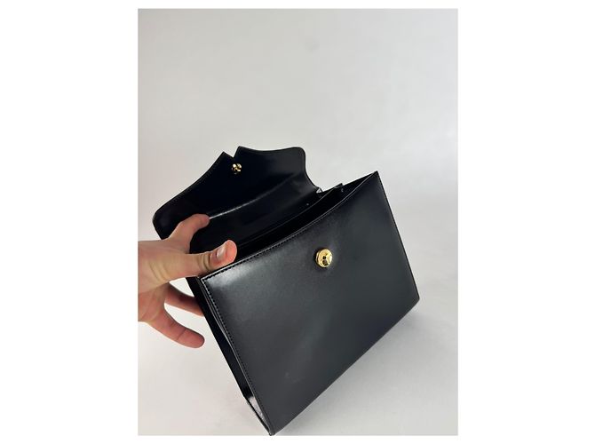 Vintage Givenchy Lederhandtasche Schwarz - Ansicht 10