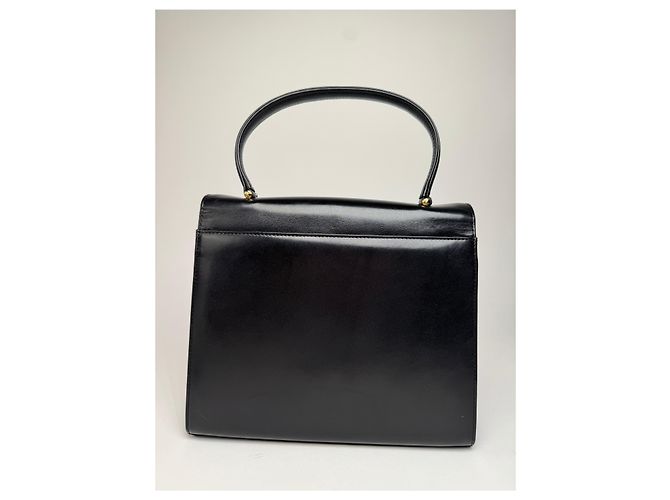Vintage Givenchy Lederhandtasche Schwarz - Ansicht 2