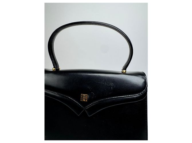 Vintage Givenchy Lederhandtasche Schwarz - Ansicht 4