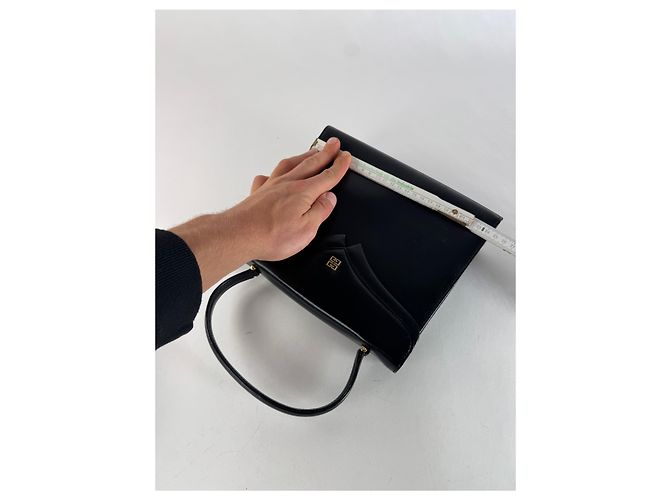 Vintage Givenchy Lederhandtasche Schwarz - Ansicht 6