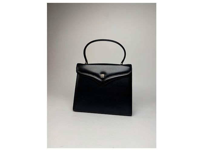 Vintage Givenchy Lederhandtasche Schwarz - Ansicht 8