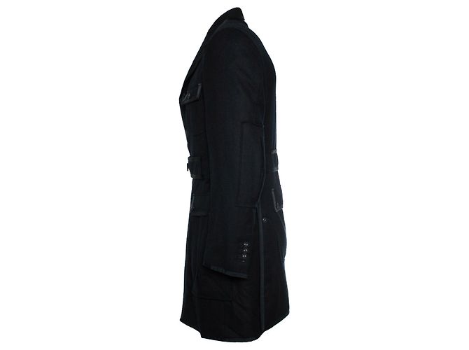 Thom Browne, schwarzer Trenchcoat - Ansicht 2