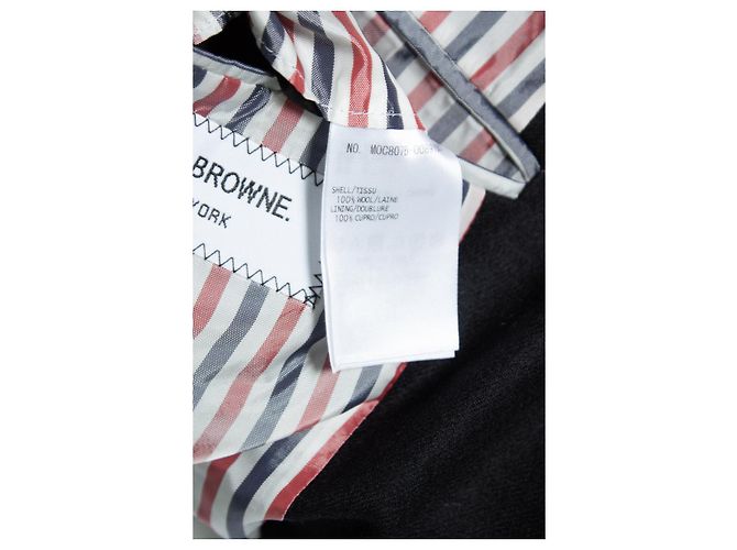 Thom Browne, schwarzer Trenchcoat - Ansicht 8
