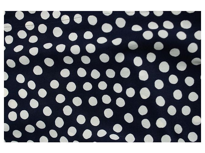 Camicia a pois blu e bianchi Saint Laurent Bianco - vista 6