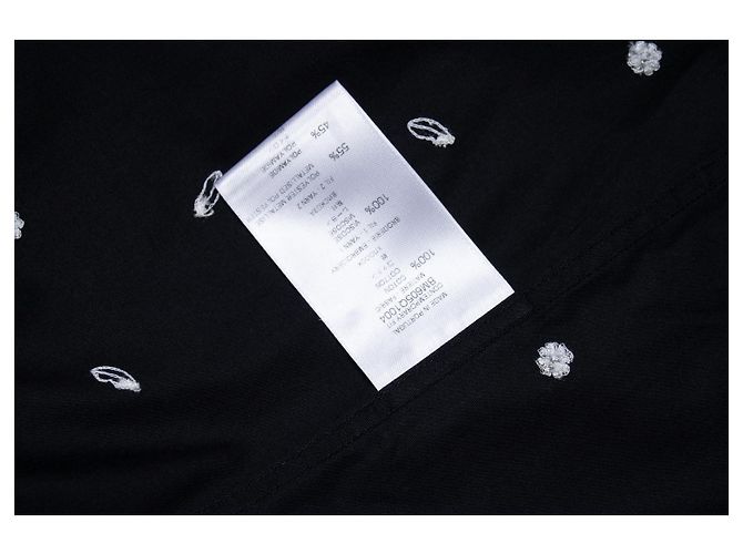 Camicia in cotone nero ricamata con labbra Givenchy - vista 6