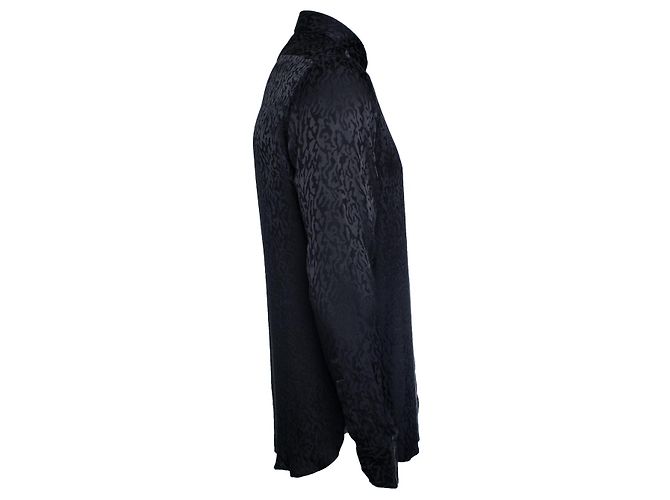 Camisa de jacquard negro estampada Saint Laurent - vista 2