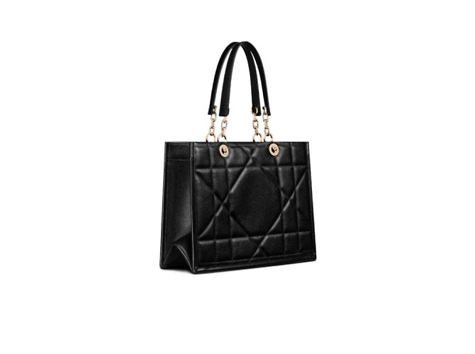 Christian Dior Essential Archicannage Quilt Calfskin Large Nero - vista 2