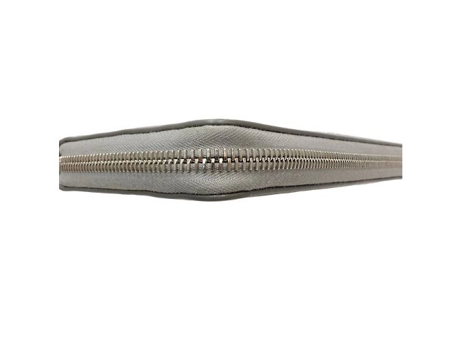 Portefeuille long en cuir de veau gris Christian Dior Marron - vue 5