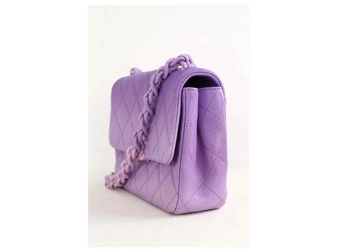 Chanel Borsa a tracolla in pelle viola Porpora - vista 2