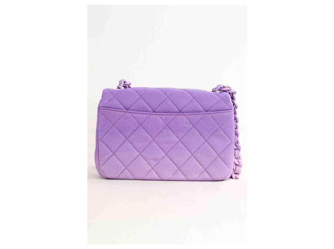 Chanel Borsa a tracolla in pelle viola Porpora - vista 3