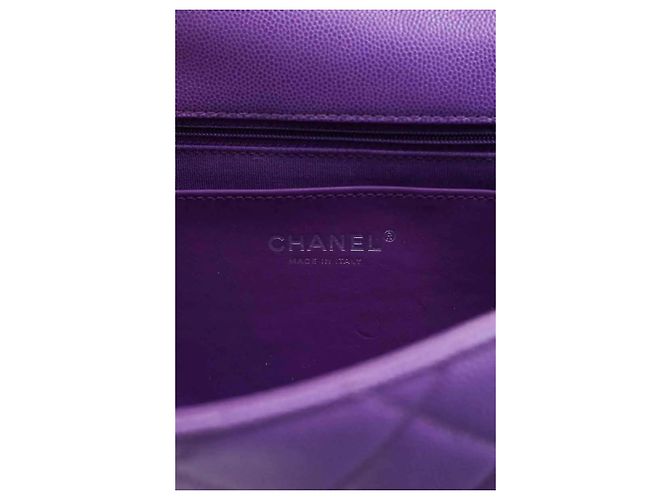 Chanel Borsa a tracolla in pelle viola Porpora - vista 5