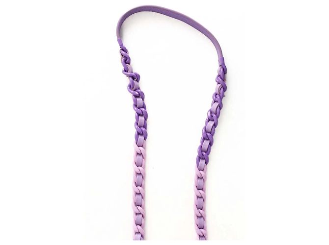 Chanel Borsa a tracolla in pelle viola Porpora - vista 6