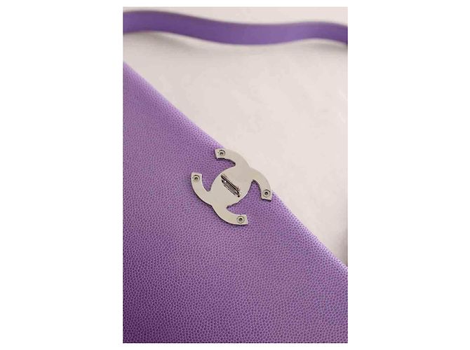Chanel Borsa a tracolla in pelle viola Porpora - vista 7