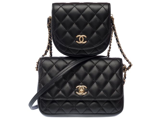 Borsa CHANEL Side Pack in Pelle Nera - 103216 Nero - vista 2
