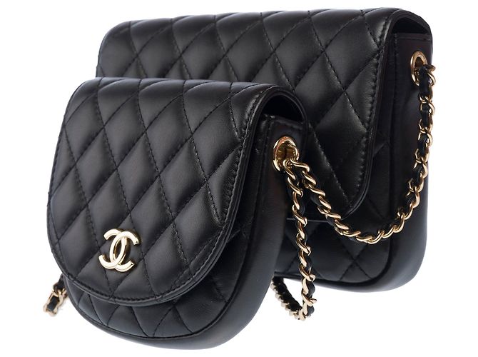 Borsa CHANEL Side Pack in Pelle Nera - 103216 Nero - vista 6