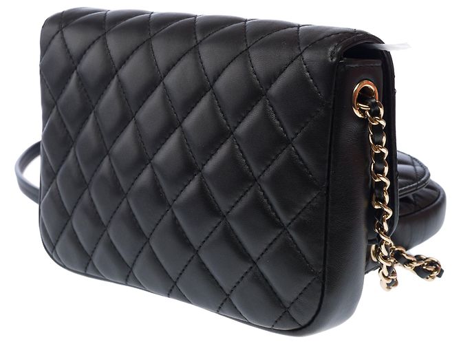 Borsa CHANEL Side Pack in Pelle Nera - 103216 Nero - vista 7