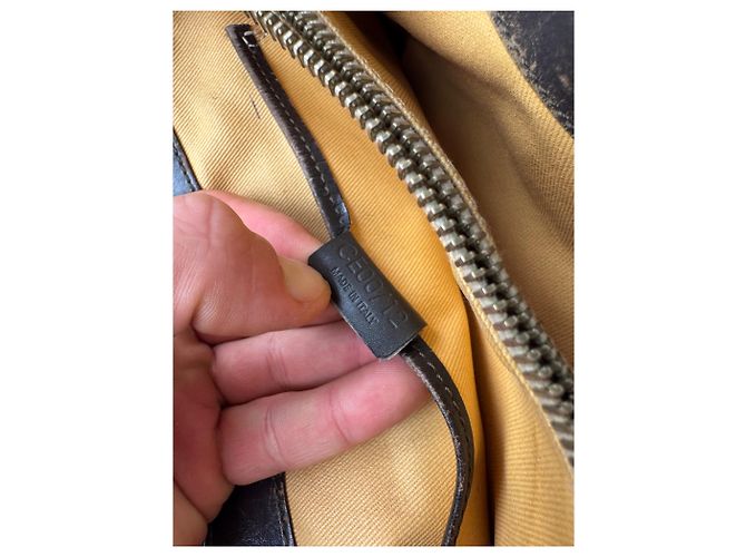 Triomphe Céline Vintage Celine Paris Monogram Handtasche braun beige - Ansicht 6