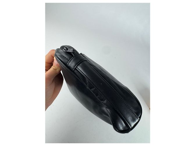 Clutch in pelle vintage Issey Miyake nera Nero - vista 10