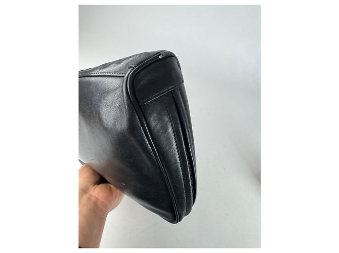 Clutch in pelle vintage Issey Miyake nera Nero - vista 11