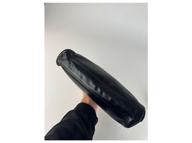 Clutch in pelle vintage Issey Miyake nera Nero - vista 12