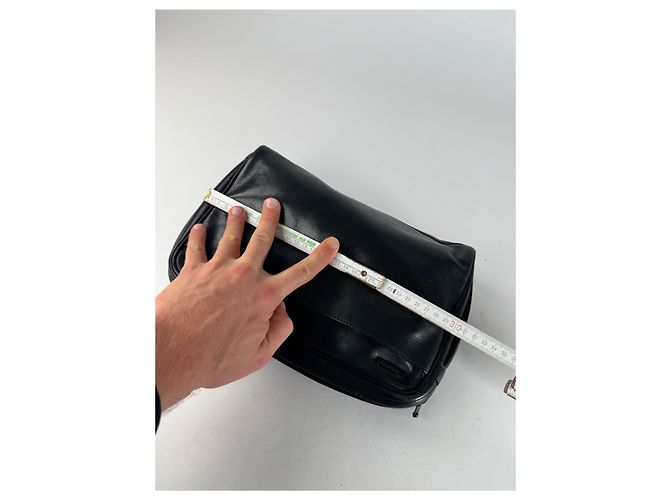 Clutch in pelle vintage Issey Miyake nera Nero - vista 13