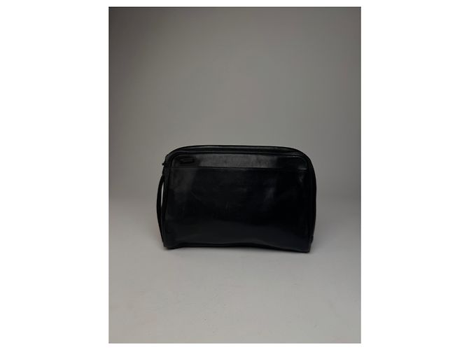 Clutch in pelle vintage Issey Miyake nera Nero - vista 8