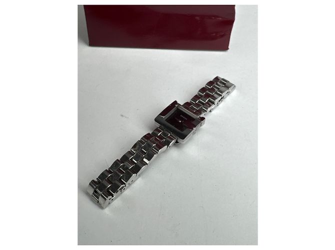Vintage Gucci Metall Quarz Uhr Silber - Ansicht 2