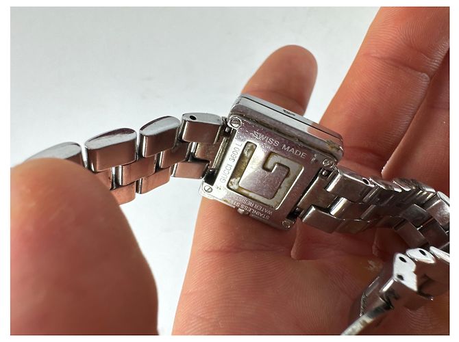 Vintage Gucci Metall Quarz Uhr Silber - Ansicht 3