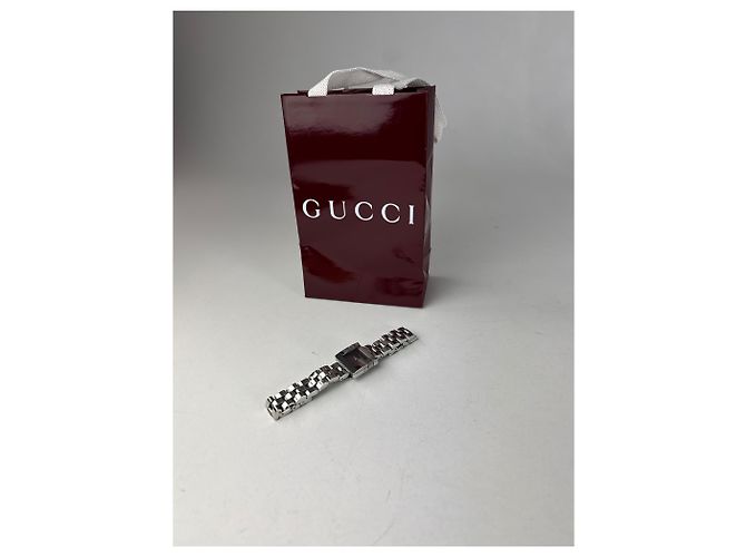Vintage Gucci Metall Quarz Uhr Silber - Ansicht 4