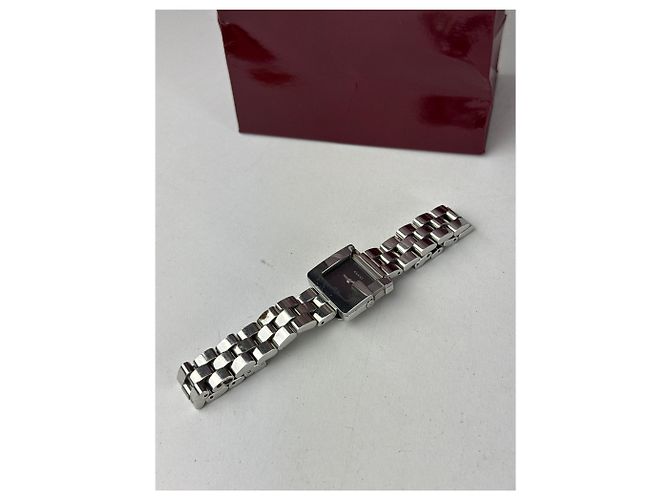 Vintage Gucci Metall Quarz Uhr Silber - Ansicht 6