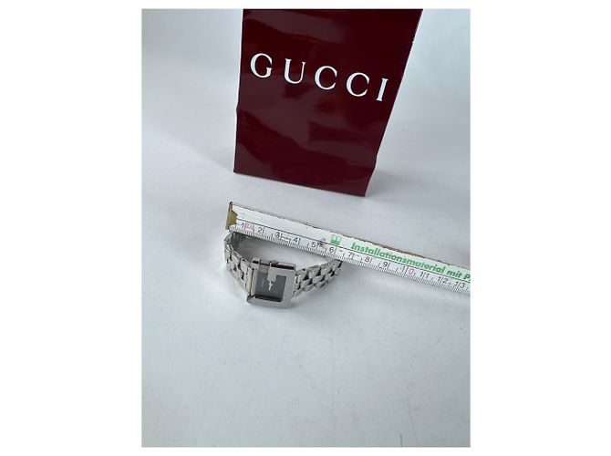 Vintage Gucci Metall Quarz Uhr Silber - Ansicht 7