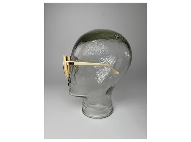 Vintage Givenchy Übergroße Sonnenbrille Weiß - Ansicht 11