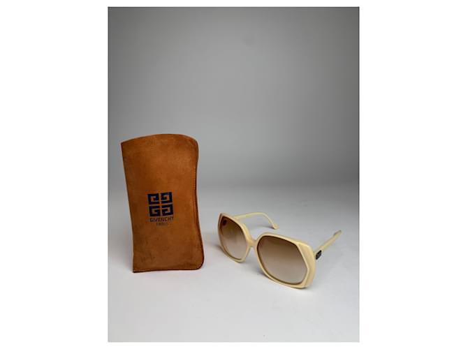 Vintage Givenchy Übergroße Sonnenbrille Weiß - Ansicht 12