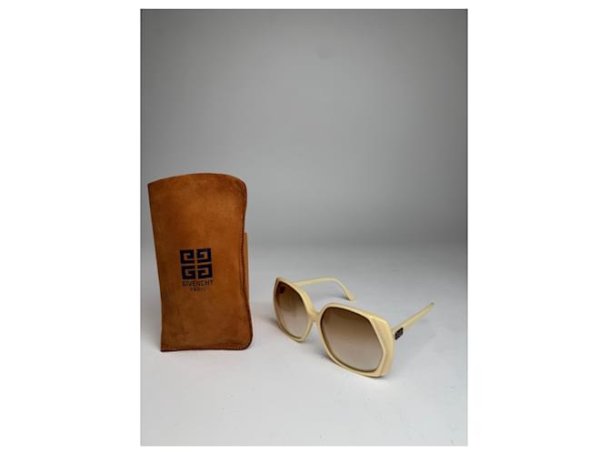 Vintage Givenchy Übergroße Sonnenbrille Weiß - Ansicht 2
