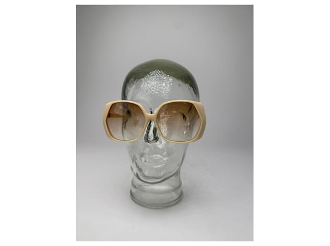 Vintage Givenchy Übergroße Sonnenbrille Weiß - Ansicht 4