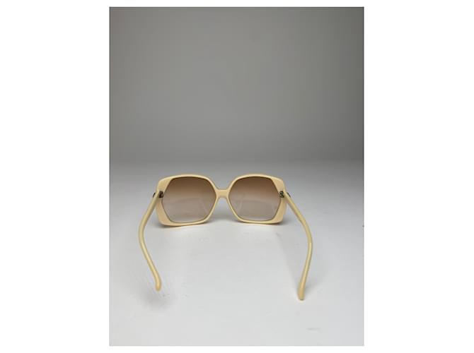 Vintage Givenchy Übergroße Sonnenbrille Weiß - Ansicht 5