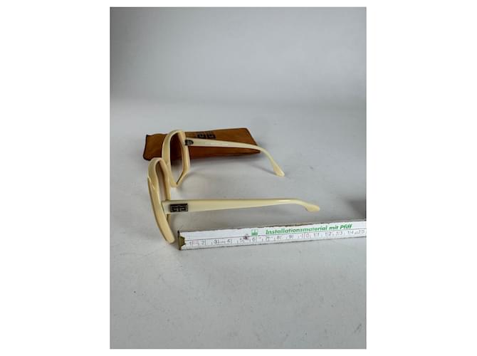 Vintage Givenchy Übergroße Sonnenbrille Weiß - Ansicht 9