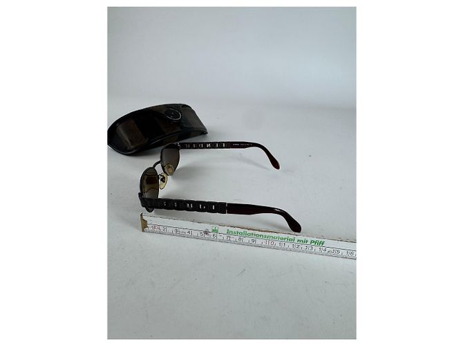 Occhiali da sole Fendi Roma Vintage Retrò Nero Marrone - vista 12