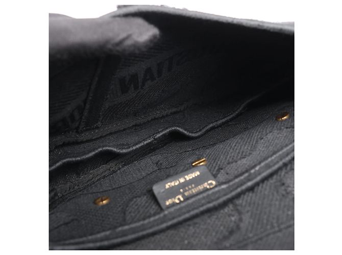 Borsa Classica Saddle Dior in Tela Nera - vista 10