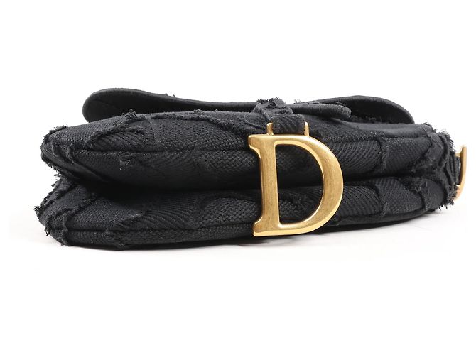 Borsa Classica Saddle Dior in Tela Nera - vista 13