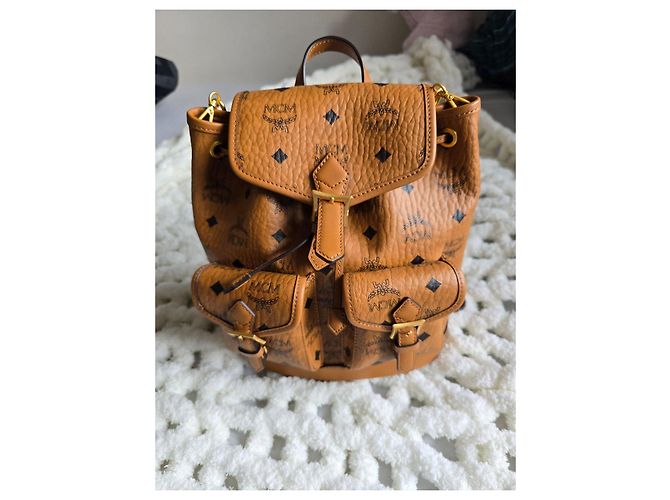 Zaino in pelle MCM in cognac Marrone - vista 2